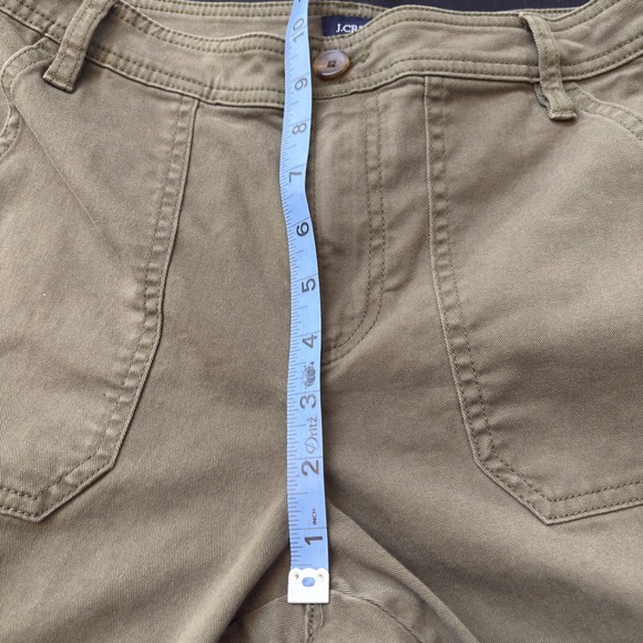 J Crew Olive Green Cargo Pants Relaxed Fit Utility Pockets Casual Size 4 - Picture 8 of 11